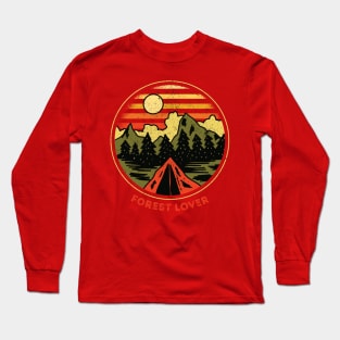 Camping Life in Wonderlust and Hiking trail Gift for forest lover Long Sleeve T-Shirt